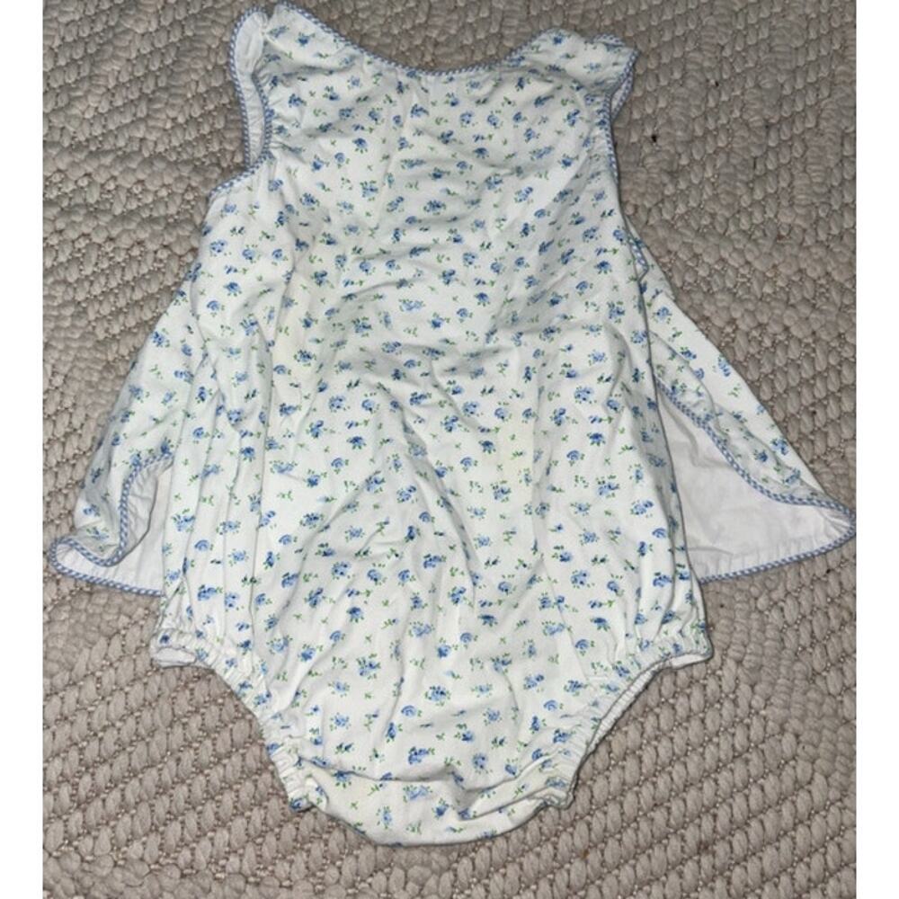 Anvy Kids Baby Girl Blue Floral Bubble Size 18 Months - Picture 2 of 5